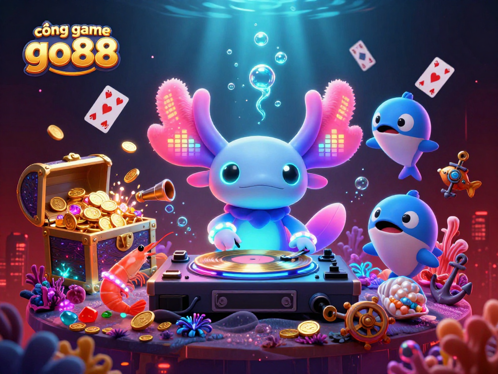 Engage with vibrant gameplay at cổng game go88 featuring an energetic underwater party.