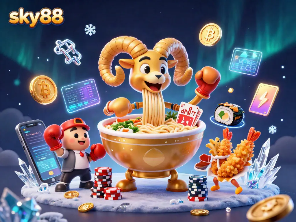 Engage with sky88 to enjoy strategic gaming and vibrant casino action in a 3D illustration.