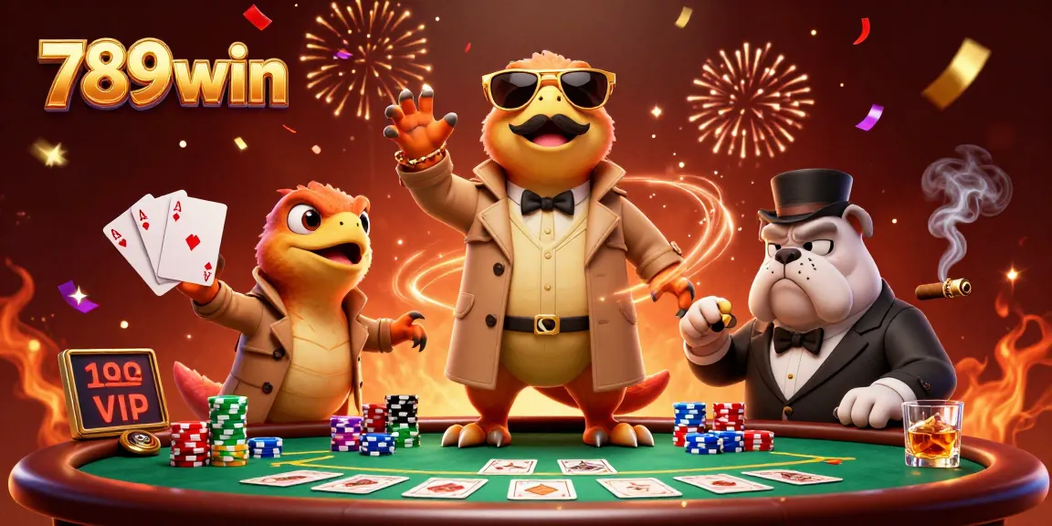 Experience the thrills of 789win casino with raptors in disguise at a poker table!