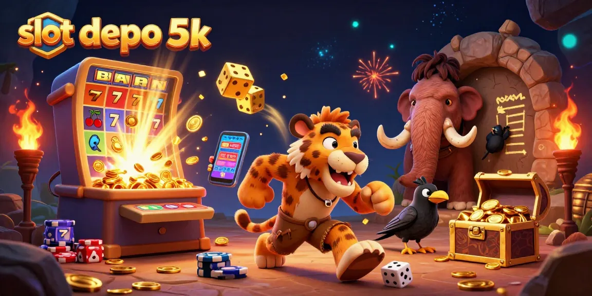 Experience thrilling play at slot depo 5k with a vibrant scene filled with jackpot excitement and game elements.