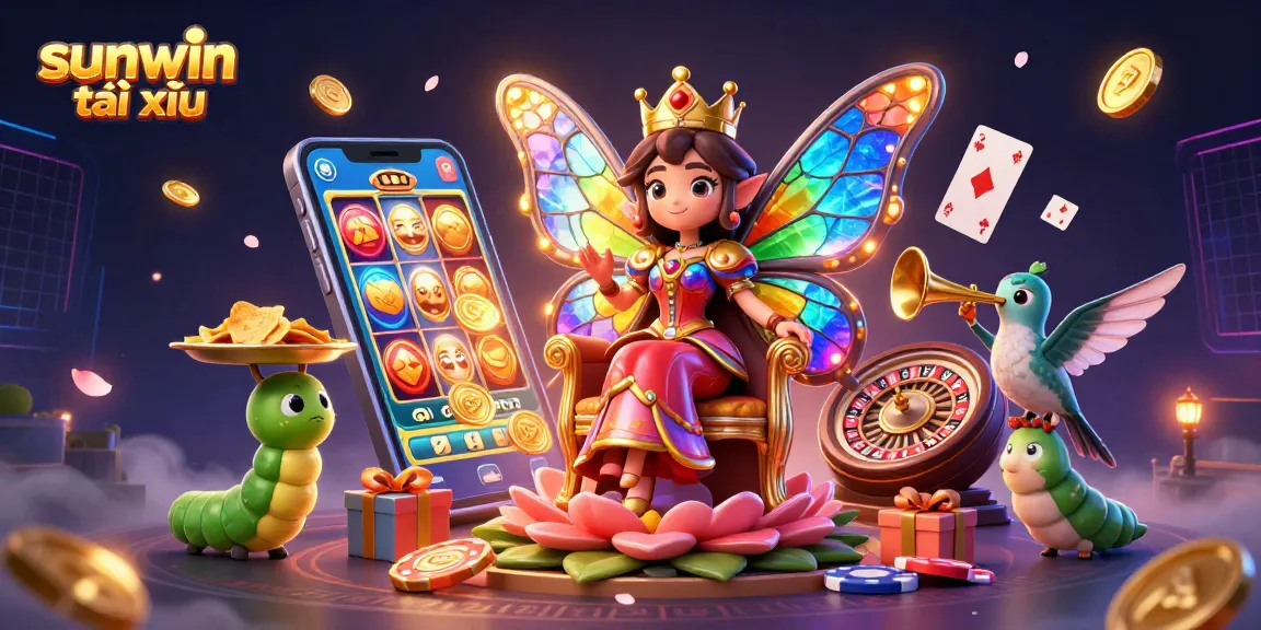 Experience the excitement of sunwin tài xỉu with vibrant casino elements and colorful characters.