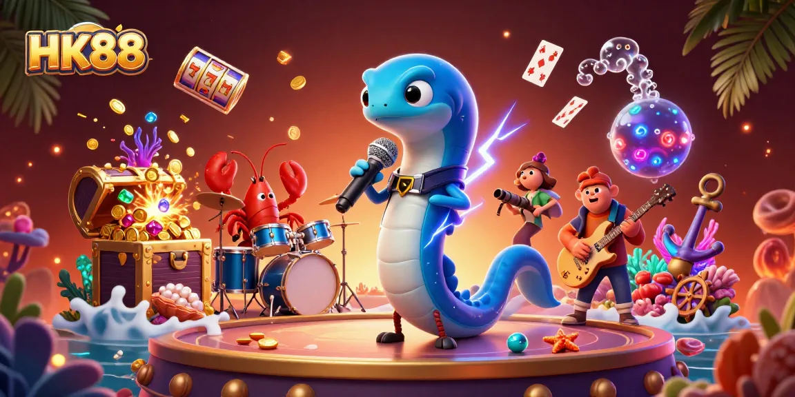 Experience the excitement of HK88 with an electrifying underwater casino scene showcasing unique game elements.