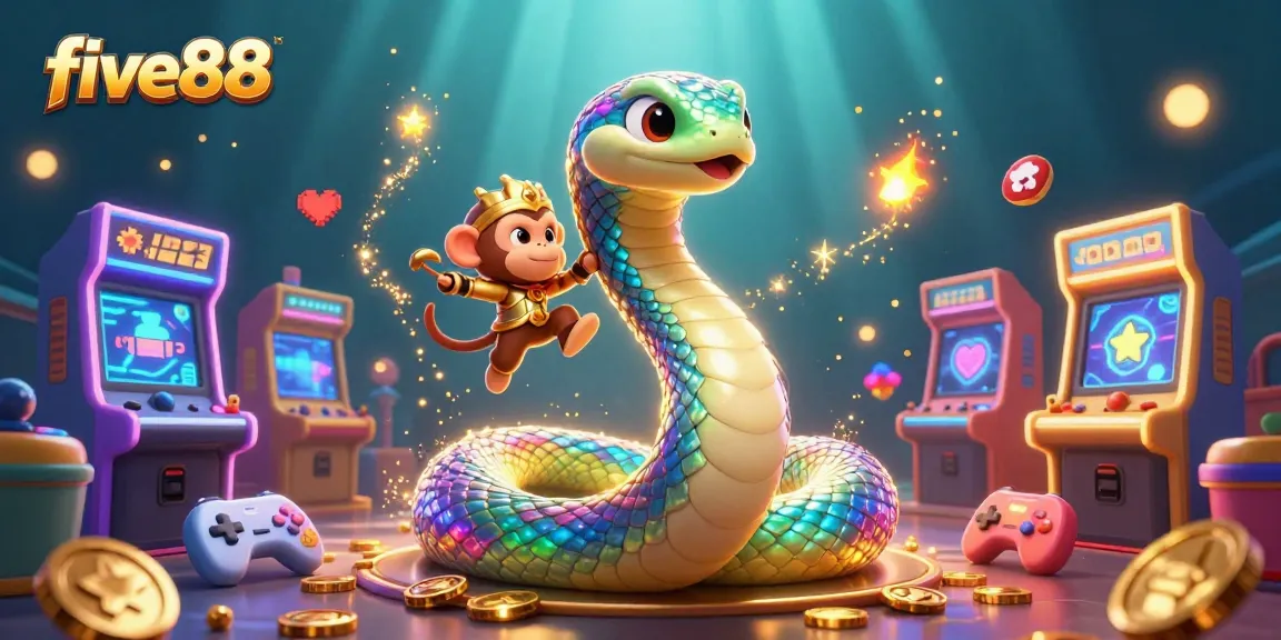 Experience winning excitement at five88, featuring vibrant casino characters and lively gaming elements.