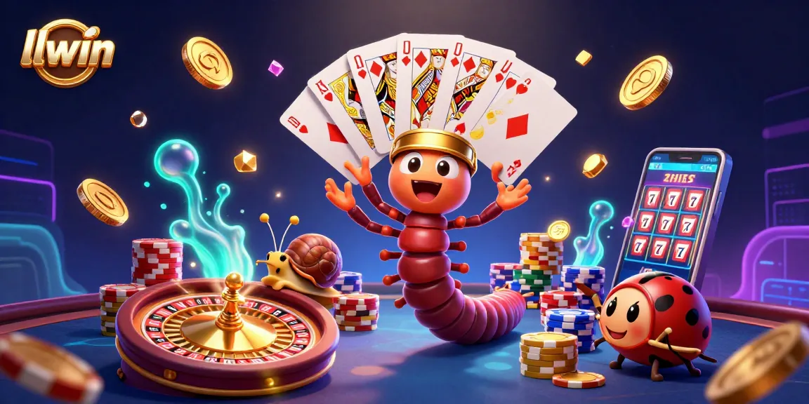 Experience exhilarating gaming at llwin with a vibrant, engaging illustration featuring casino elements.